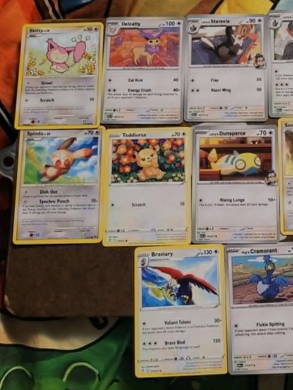 LOT of 12 NORMAL-TYPE POKEMON CARDS eevee sentret teddiursa skitty meowth+